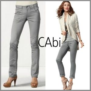 CAbi Sideline Straight Leg Gray Chino Pants #799 2